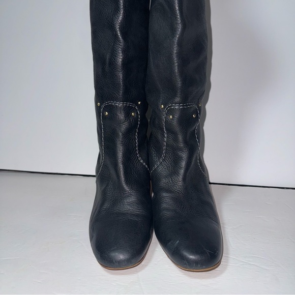 Chloe Black Leather Knee-High Boots size 38 / 8 - Picture 5 of 13